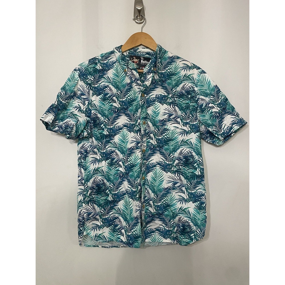 Chubbies The Nutter Hawaiian AOP Palm Tree Print Short Sleeve Camp Men's Medium